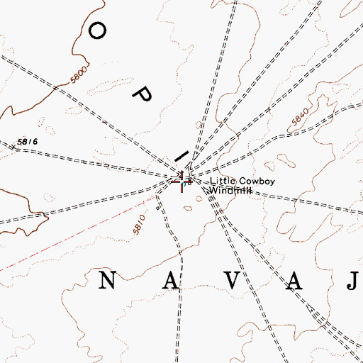 Topographic Map of Little Cowboy Windmill, AZ
