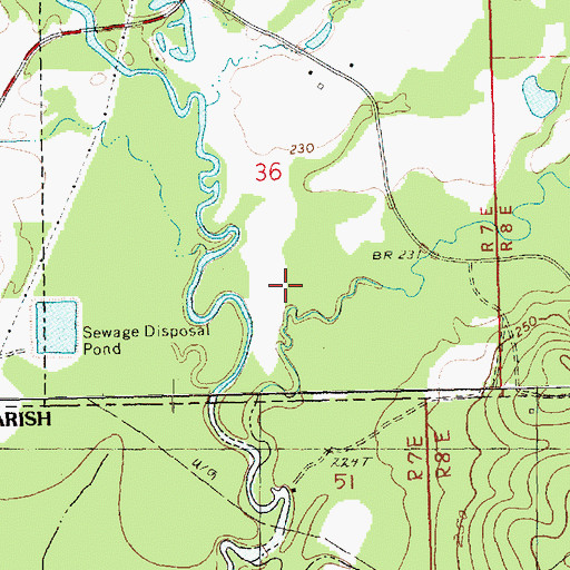 Topographic Map of Ford Cemetery, MS