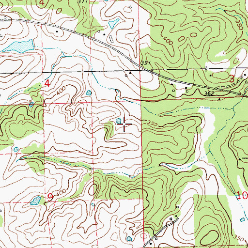 Topographic Map of Gatlin Cemetery, MS
