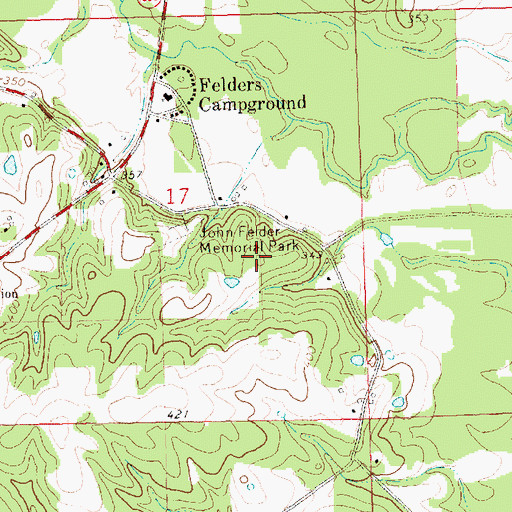 Topographic Map of Herron Cemetery, MS
