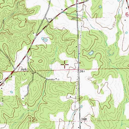 Topographic Map of Hinson-Knippers Cemetery, MS