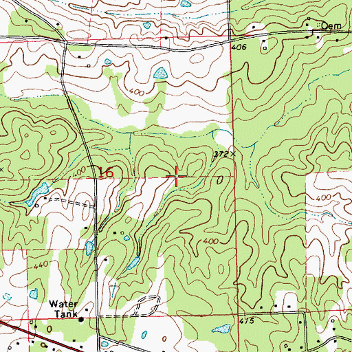 Topographic Map of Johnson Cemetery, MS