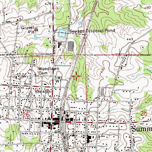 Topographic Map of Jewish Cemetery, MS