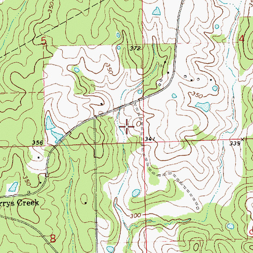Topographic Map of Simmons Cemetery, MS