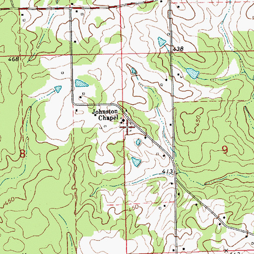 Topographic Map of Johnson Chapel Cemetery, MS