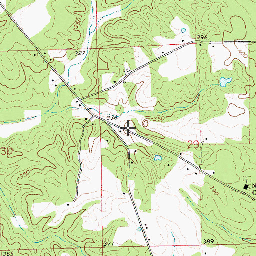 Topographic Map of Kennedy Cemetery, MS