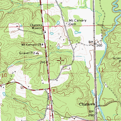 Topographic Map of Knapp Cemetery, MS