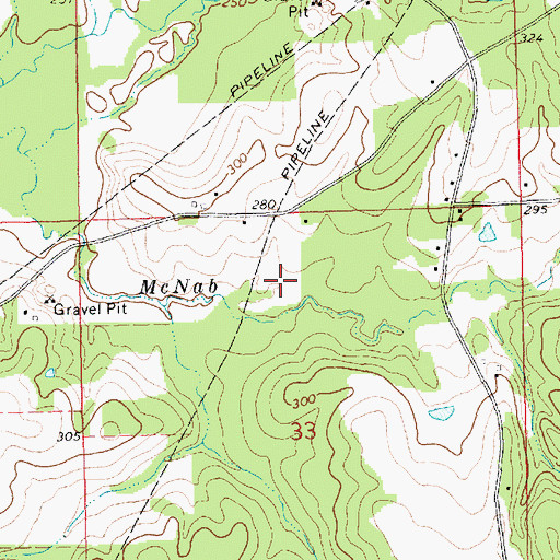 Topographic Map of McNabb Cemetery, MS