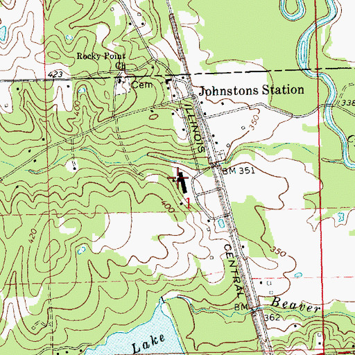 Topographic Map of North Pike Elementary School, MS