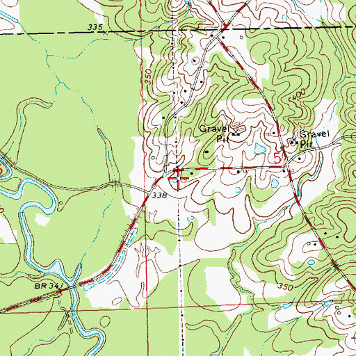 Topographic Map of Old Friendship Church (historical), MS