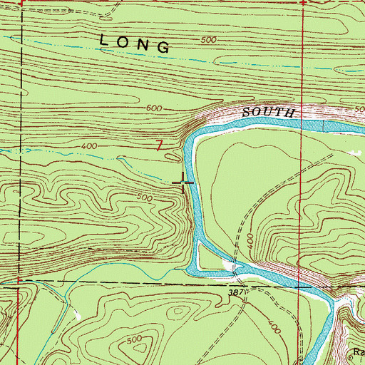 Topographic Map of Caney Creek, AR