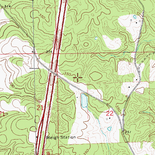Topographic Map of Rayborn-Easley Cemetery, MS