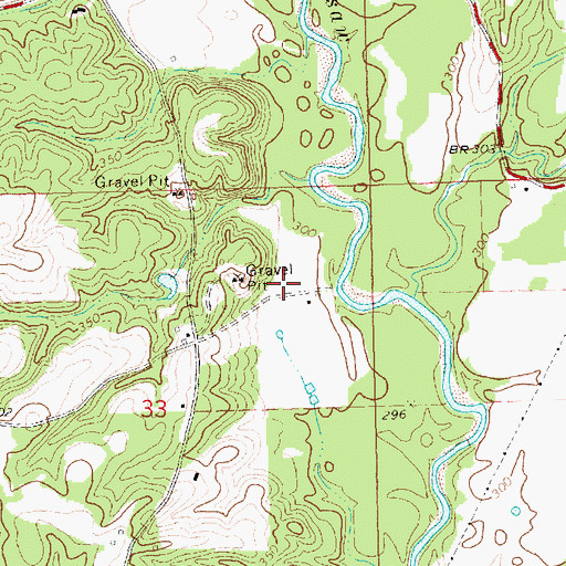 Topographic Map of Kaigler Cemetery, MS