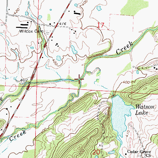 Topographic Map of Caney Creek, AR