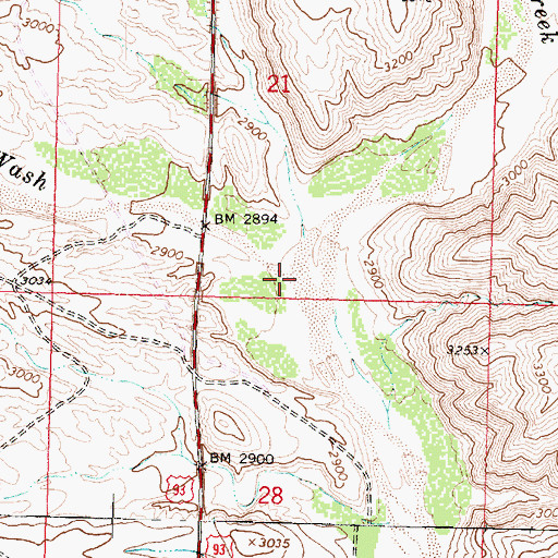 Topographic Map of Antelope Wash, AZ