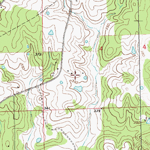 Topographic Map of Stevenson Cemetery, MS