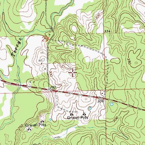 Topographic Map of Wilson Cemetery, MS