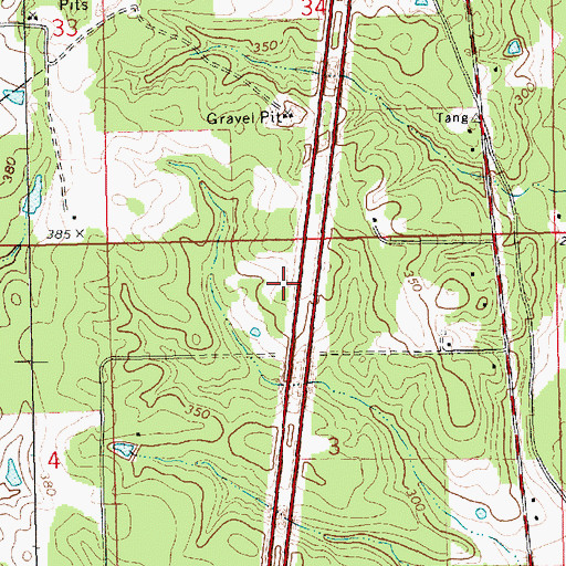 Topographic Map of Felder Cemetery, MS