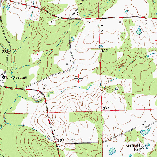 Topographic Map of Smith Cemetery, MS