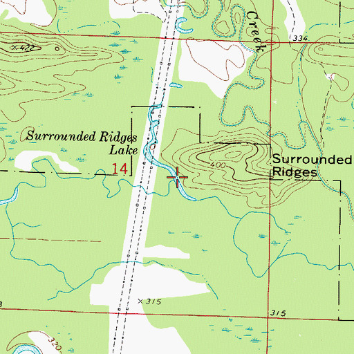 Topographic Map of Cape Slough, AR