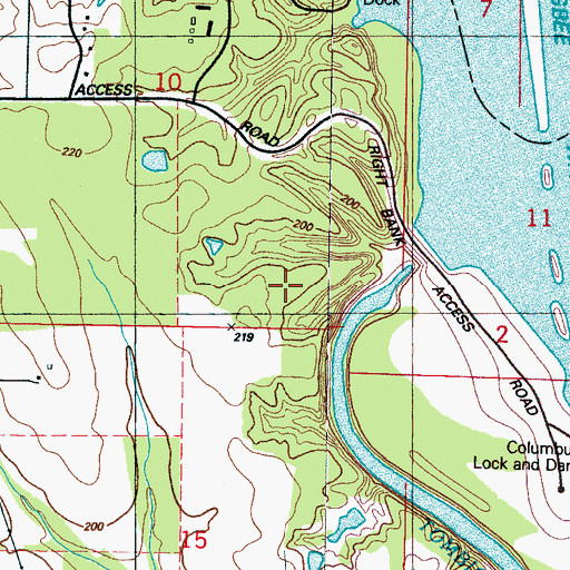 Topographic Map of Plymouth (historical), MS
