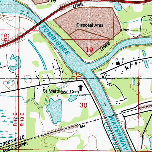 Topographic Map of West Port (historical), MS