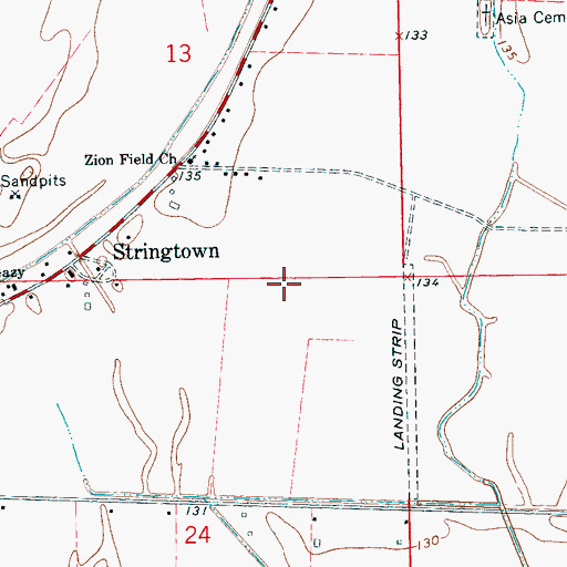 Topographic Map of Fallback Plantation (historical), MS