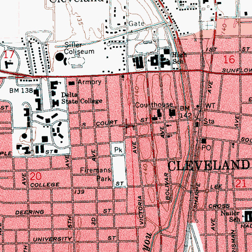 Topographic Map of Our Lady of Victory Catholic Church, MS