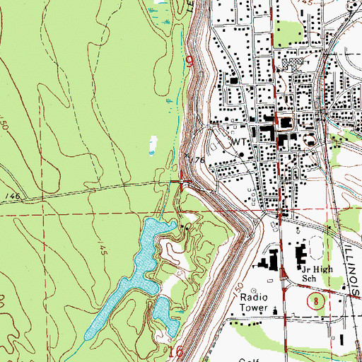 Topographic Map of Rosedale Landing, MS