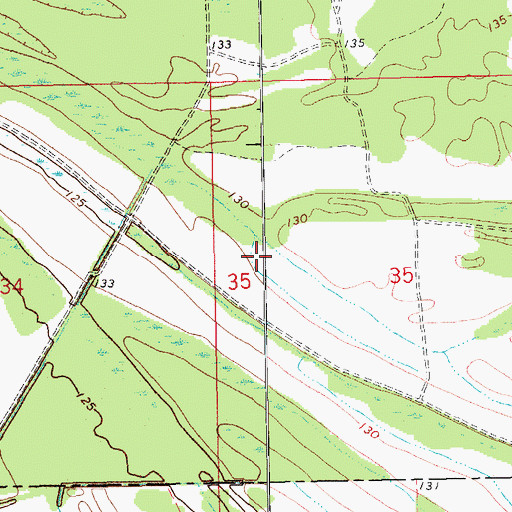 Topographic Map of Timber Lake Plantation (historical), MS