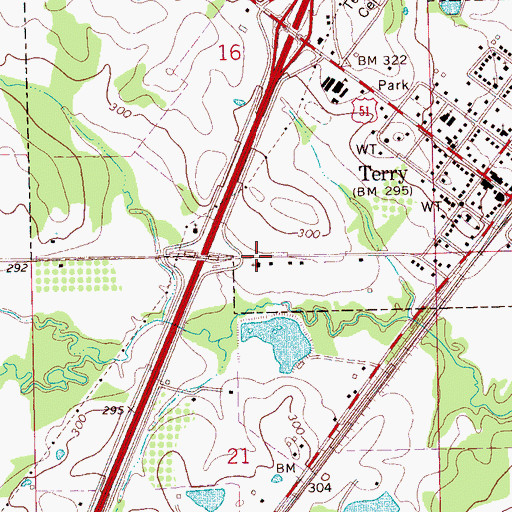 Topographic Map of Christ Sanctified Holy Church, MS