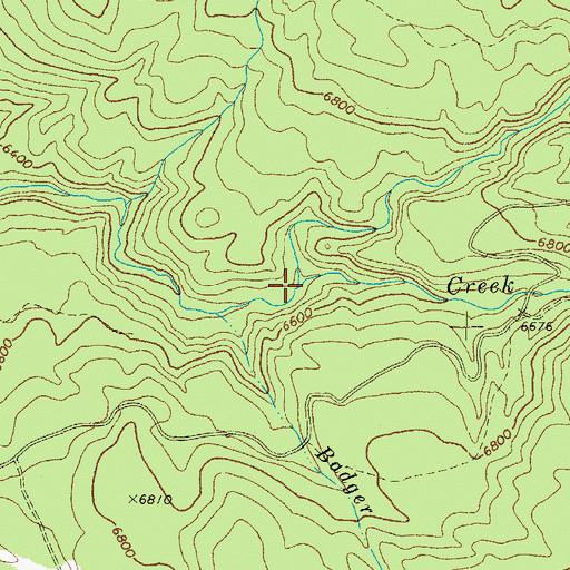 Topographic Map of Little Diamond Creek, AZ