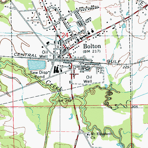 Topographic Map of El Bethel Baptist Church, MS