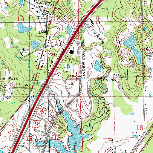 Topographic Map of Grace Church of Christ, MS