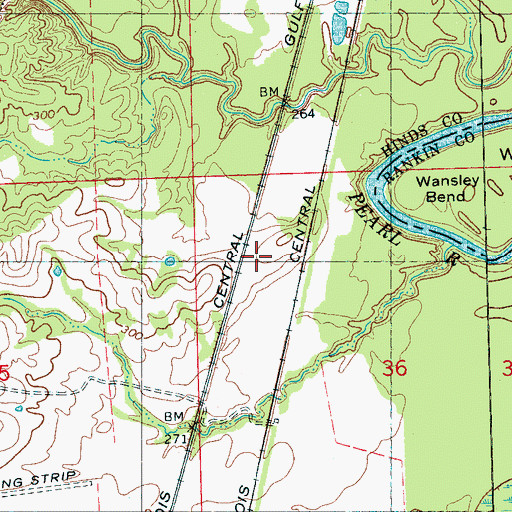 Topographic Map of Morrisville (historical), MS