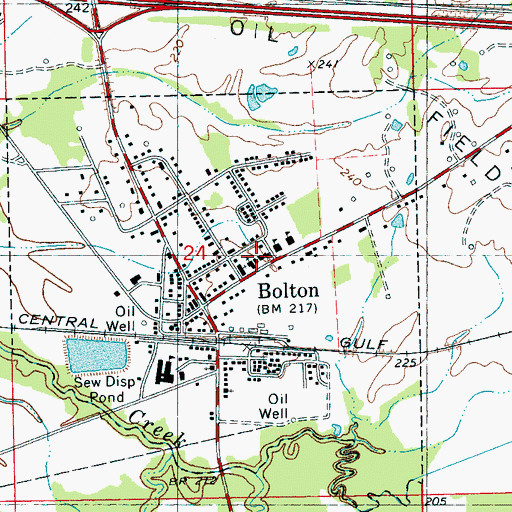 Topographic Map of Saint Marys Episcopal Church, MS
