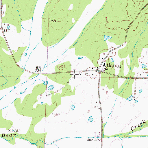 Topographic Map of Atlanta Colored School (historical), MS