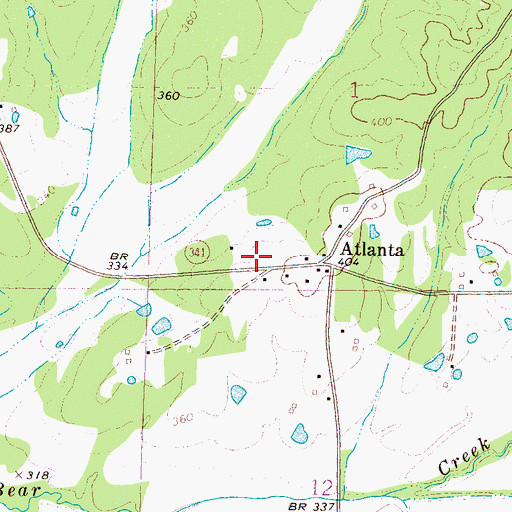Topographic Map of Atlanta Methodist Church (historical), MS