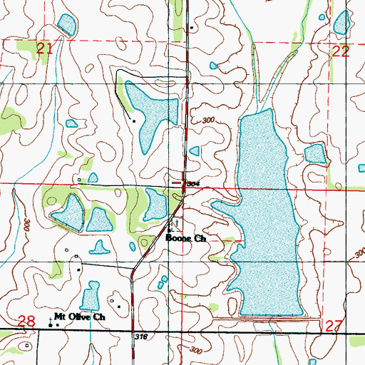 Topographic Map of Chalk Bluff (historical), MS