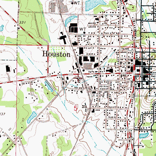 Topographic Map of Farrs Chapel Methodist Church, MS