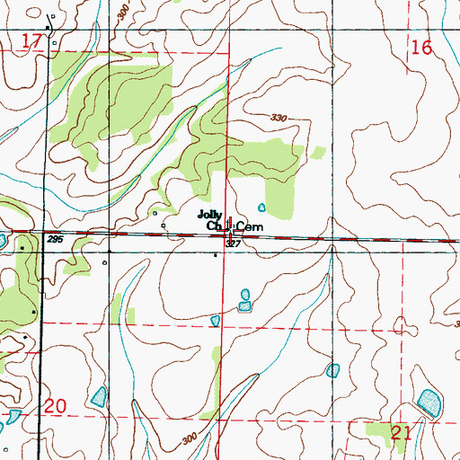 Topographic Map of Jolly, MS