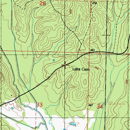 Topographic Map of Lake Providence Methodist Church (historical), MS