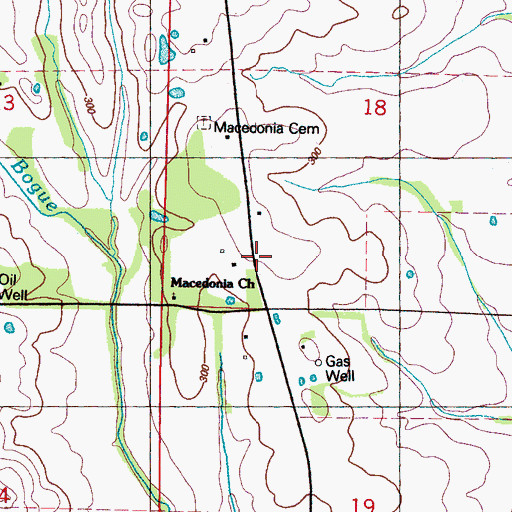 Topographic Map of Macedonia, MS