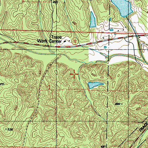 Topographic Map of Van Vlett Baptist Church, MS