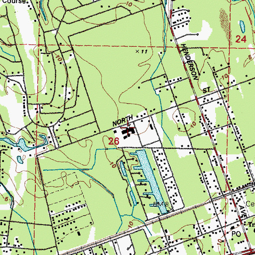 Topographic Map of Pass Christian Elementary School, MS