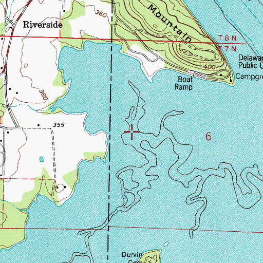 Topographic Map of Cave Branch, AR