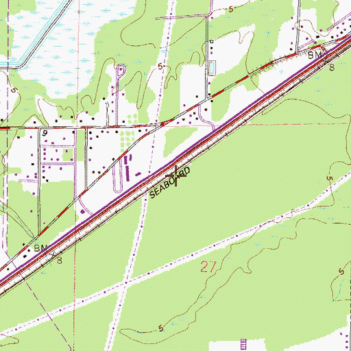 Topographic Map of Cassels (historical), MS