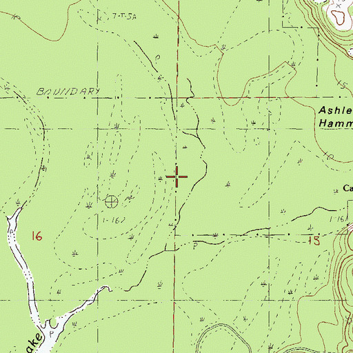 Topographic Map of Caswell Springs Cemetery, MS
