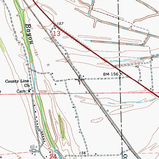 Topographic Map of Fitch (historical), MS