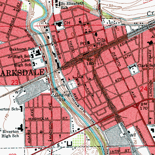Topographic Map of Friendship African Methodist Episcopal Church, MS